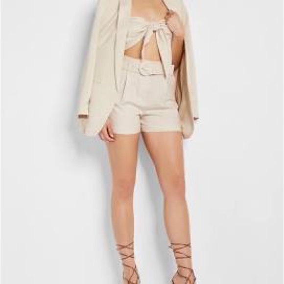 Express Pants - Express Cream High Waist Shorts and top